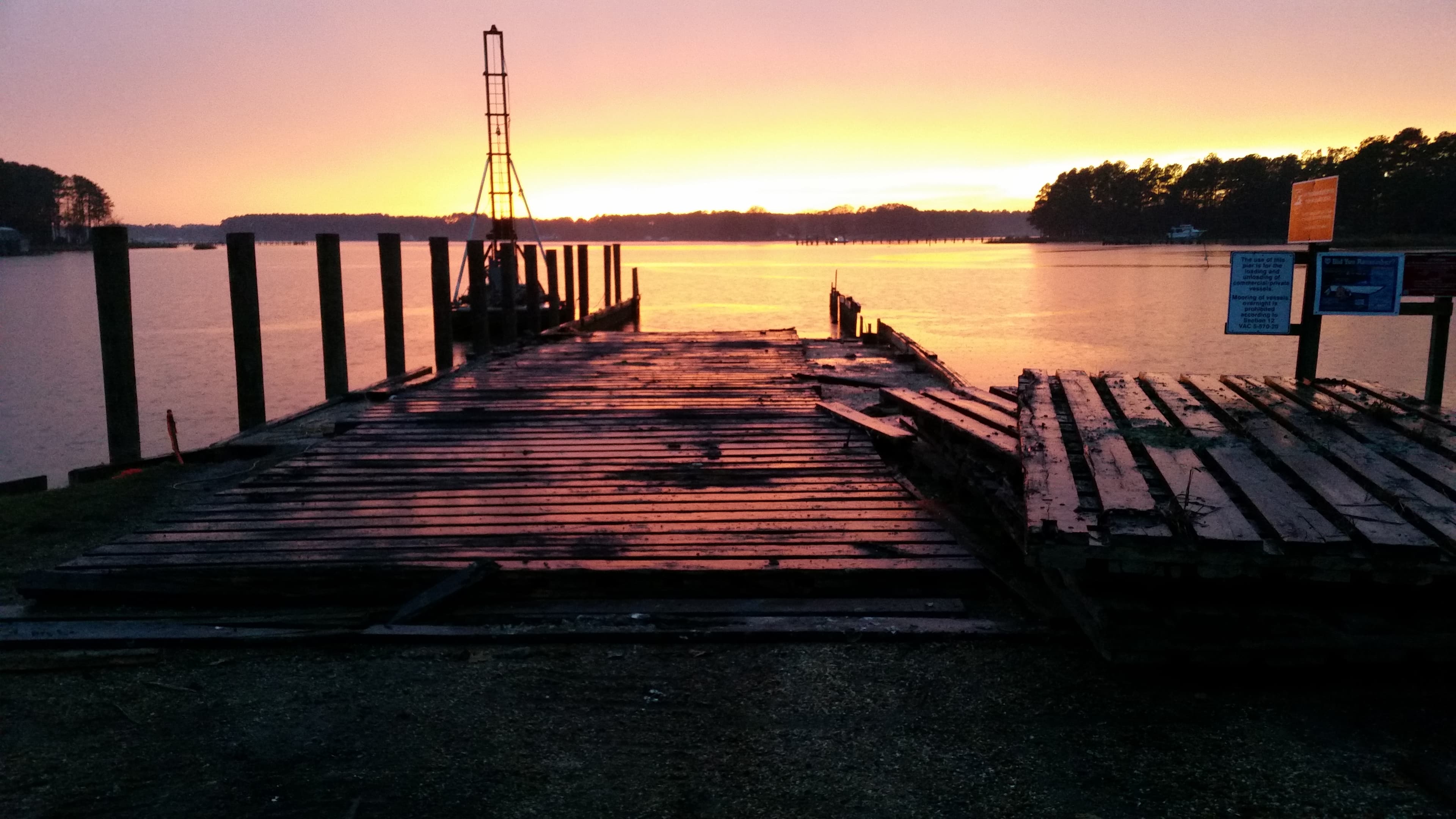 Docks of the Bay marine construction in Reedville, Virginia