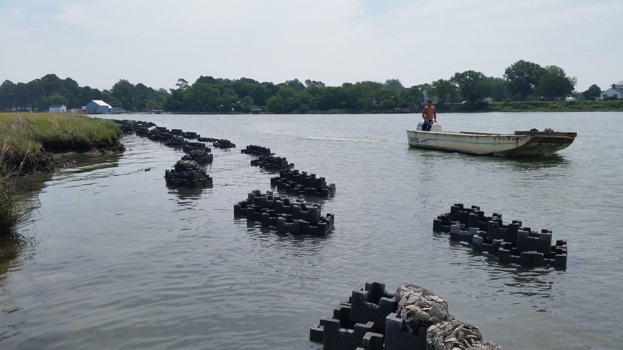 Oyster Castle Living Shoreline Project with the VMRC